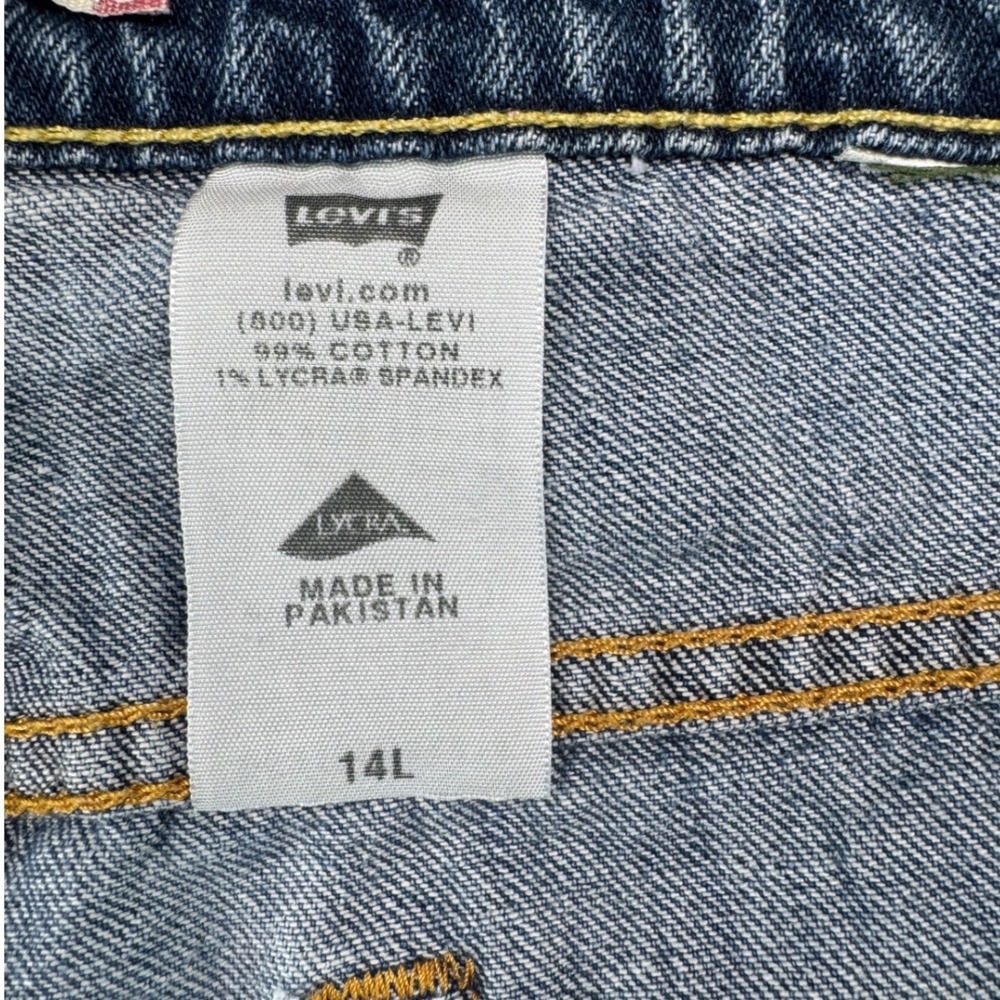 Levis 515 Bootcut Jeans WMNS 14L Blue Medium Wash Mid Rise Stretch Denim 14 Long - Picture 7 of 15
